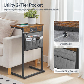 HOOBRO compact side table fits small spaces beside seats.