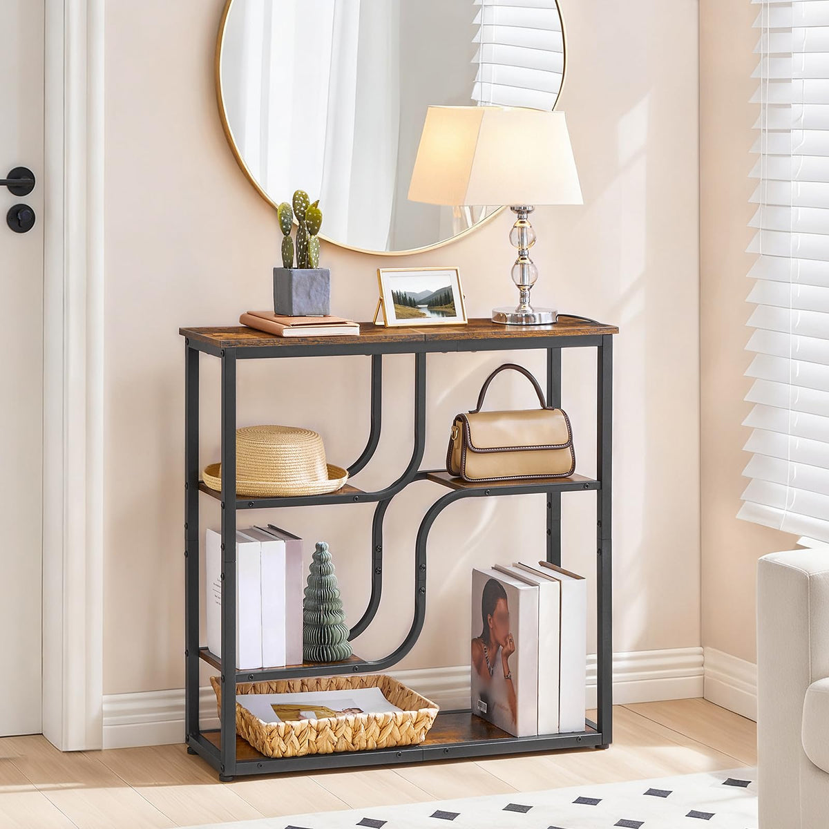 HOOBRO console table includes tools and hardware for quick assembly