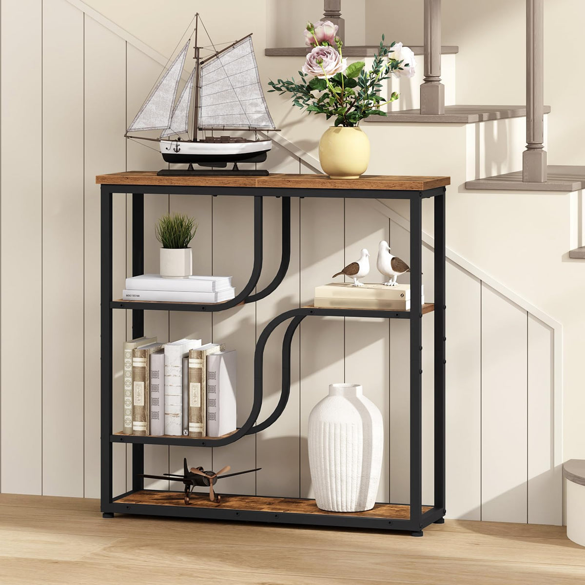 HOOBRO console table easy-clean durable surface for daily use