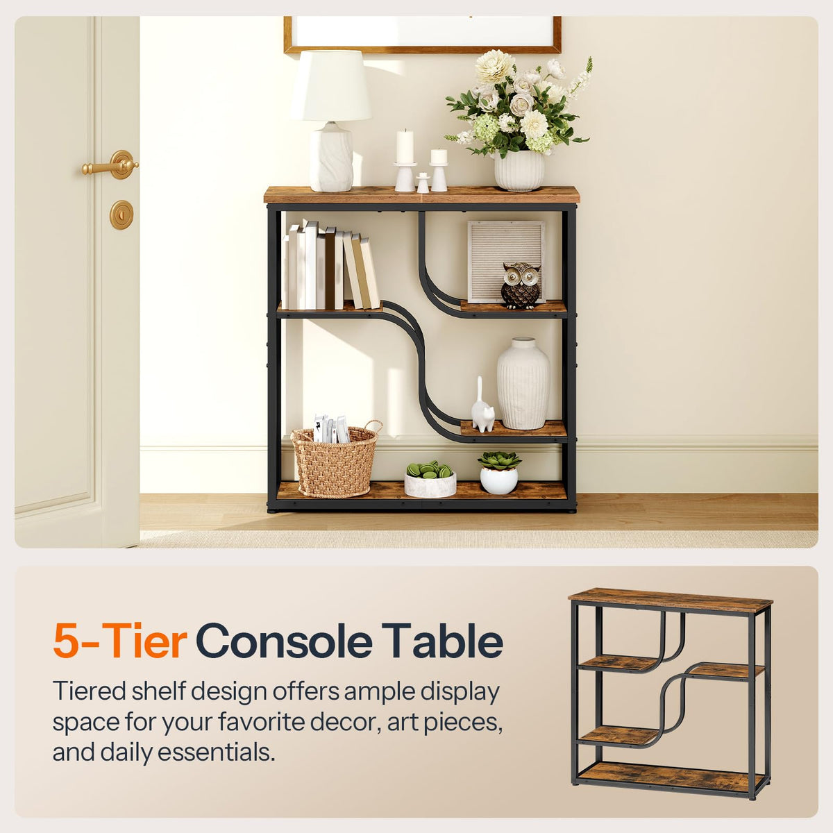 HOOBRO console table hallway layout ideas for extra storage