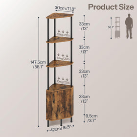 HOOBRO corner cabinet bottom door hides items for tidy spaces.