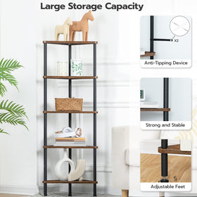 HOOBRO corner shelf adjustable feet protect floors and keep the unit level.