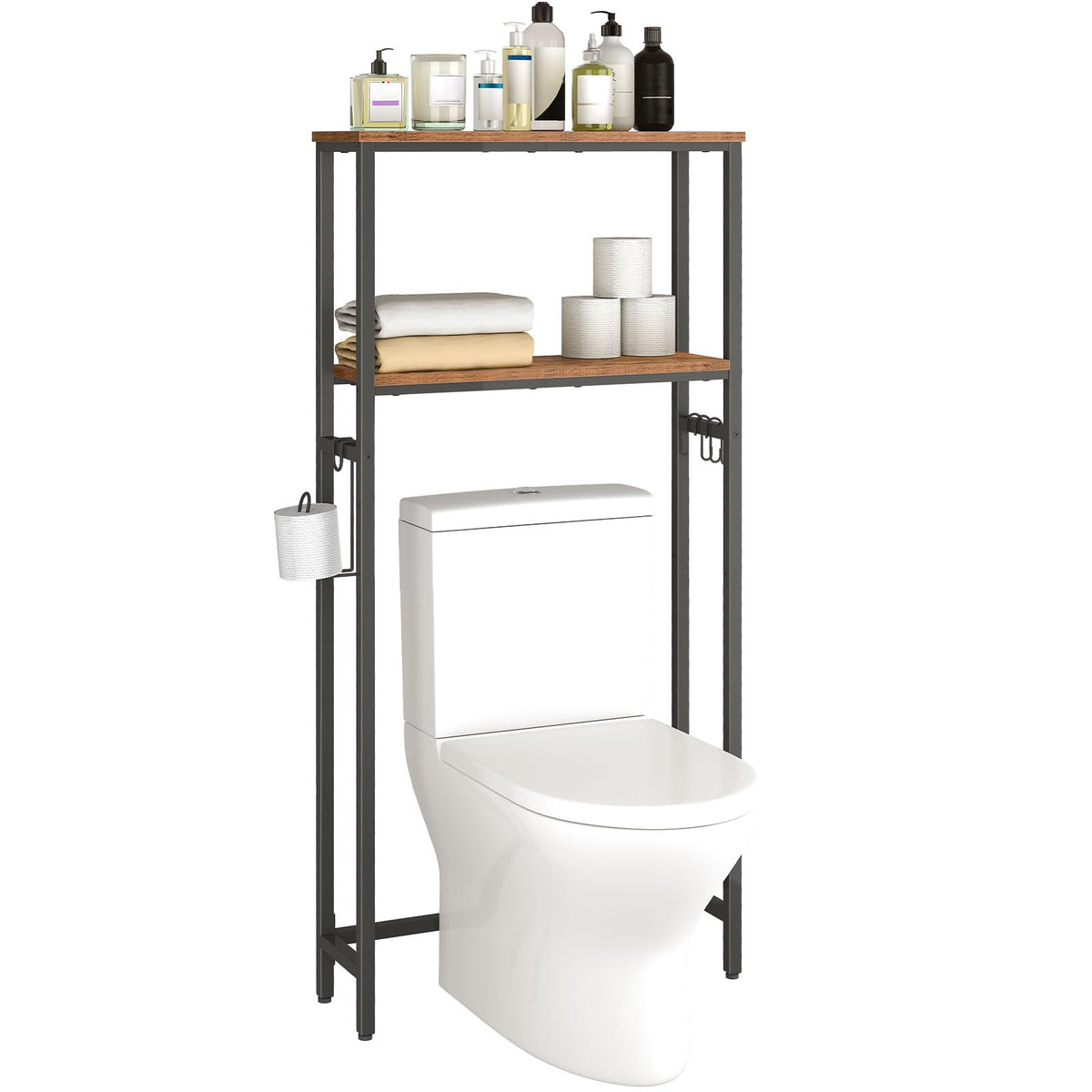 HOOBRO 55-inch tall organizer uses vertical space efficiently in compact bathrooms.