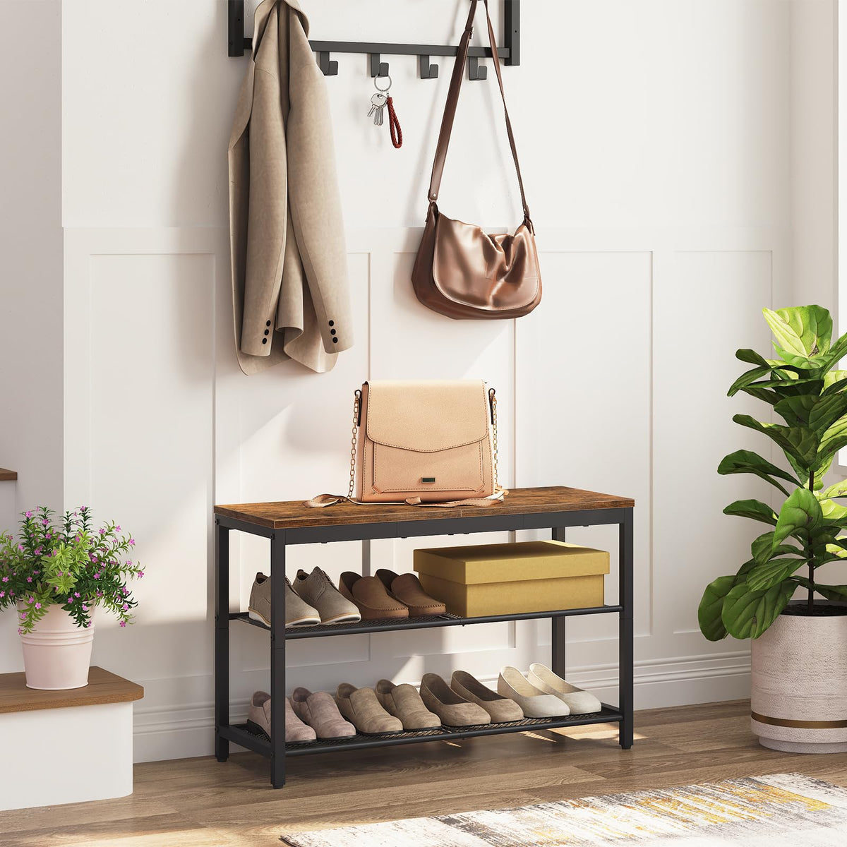 HOOBRO compact dimensions fit in small foyers without crowding.