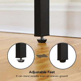 HOOBRO durable particleboard and black metal frame design for long-lasting use.