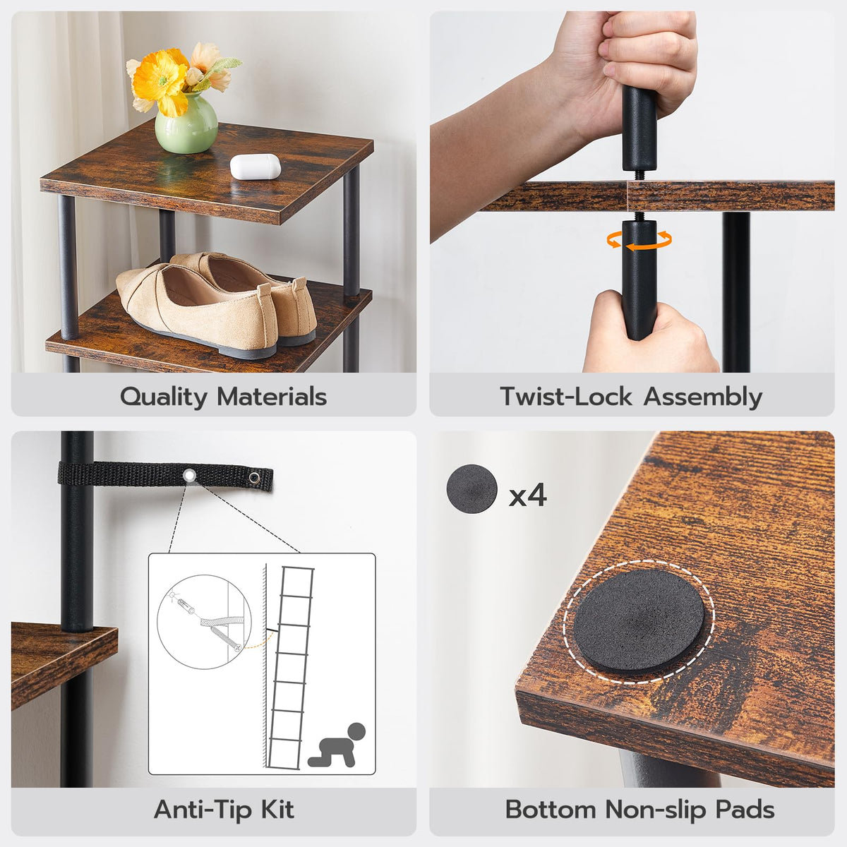 HOOBRO easy twist-lock assembly illustrates tool-free setup