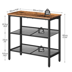 HOOBRO end table side profile highlights slim footprint beside the sofa.