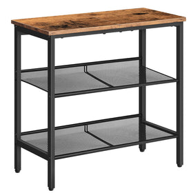 HOOBRO end table 3-tier top view shows compact design for tight spaces.