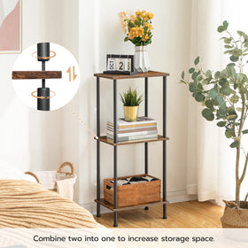 HOOBRO end table adjustable feet ensure stability on uneven floors.