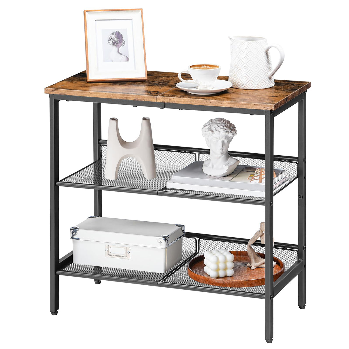 HOOBRO end table easy assembly with clear step-by-step instructions.
