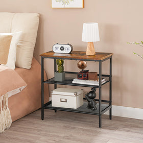 HOOBRO end table serves as nightstand or accent shelf beside seating.