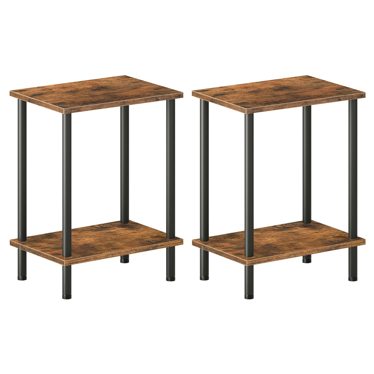 HOOBRO end table set of 2 front view for compact living spaces.