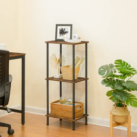 HOOBRO end table two-layer storage space organized neatly.