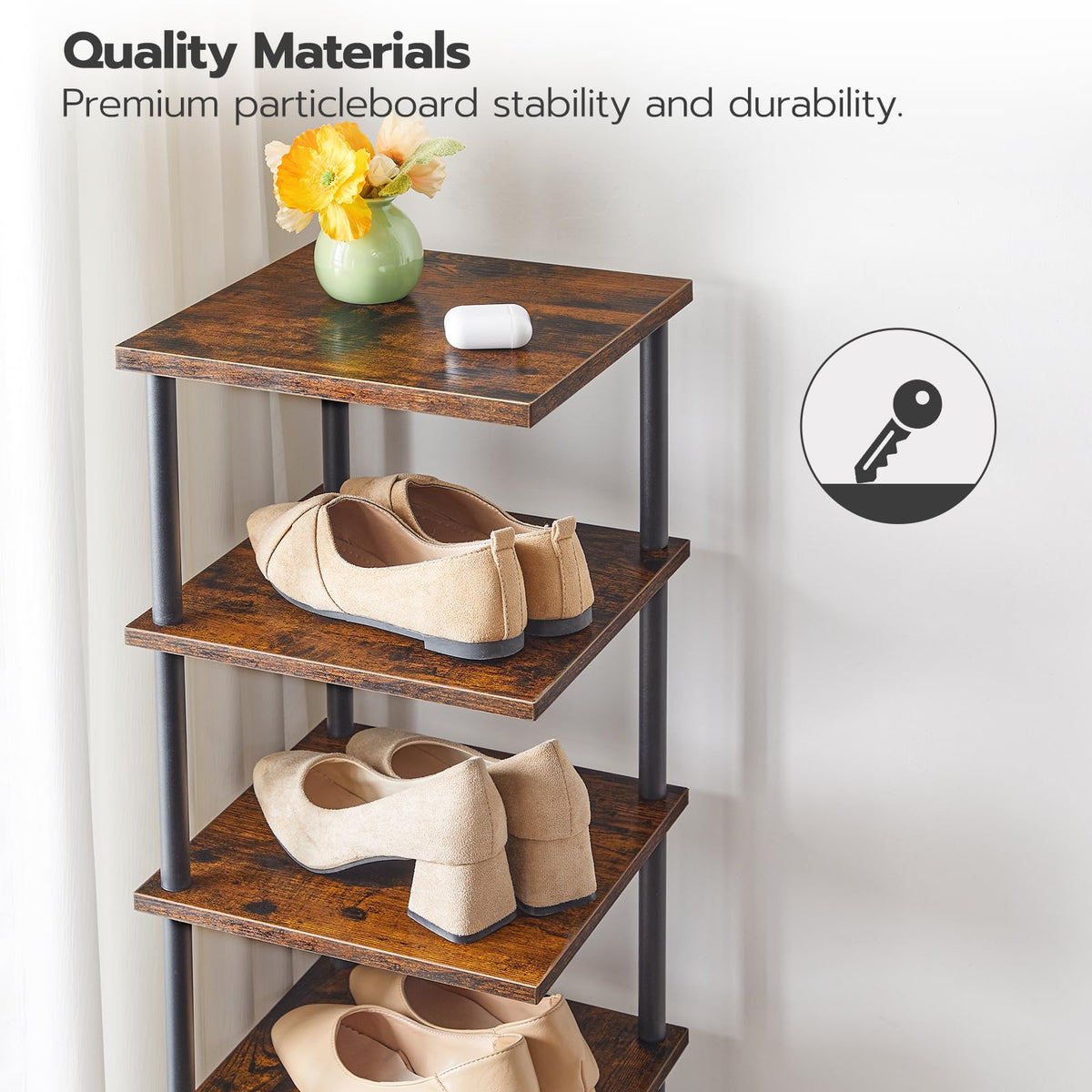 HOOBRO entryway shoe rack use-case highlights organized footwear at the door