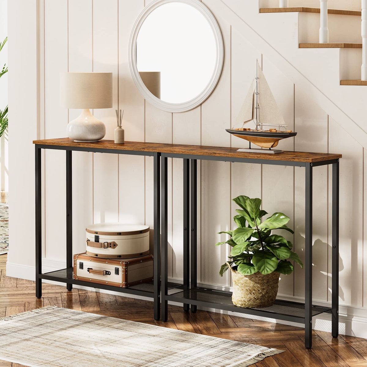 HOOBRO entryway table keeps keys and mail neatly organized