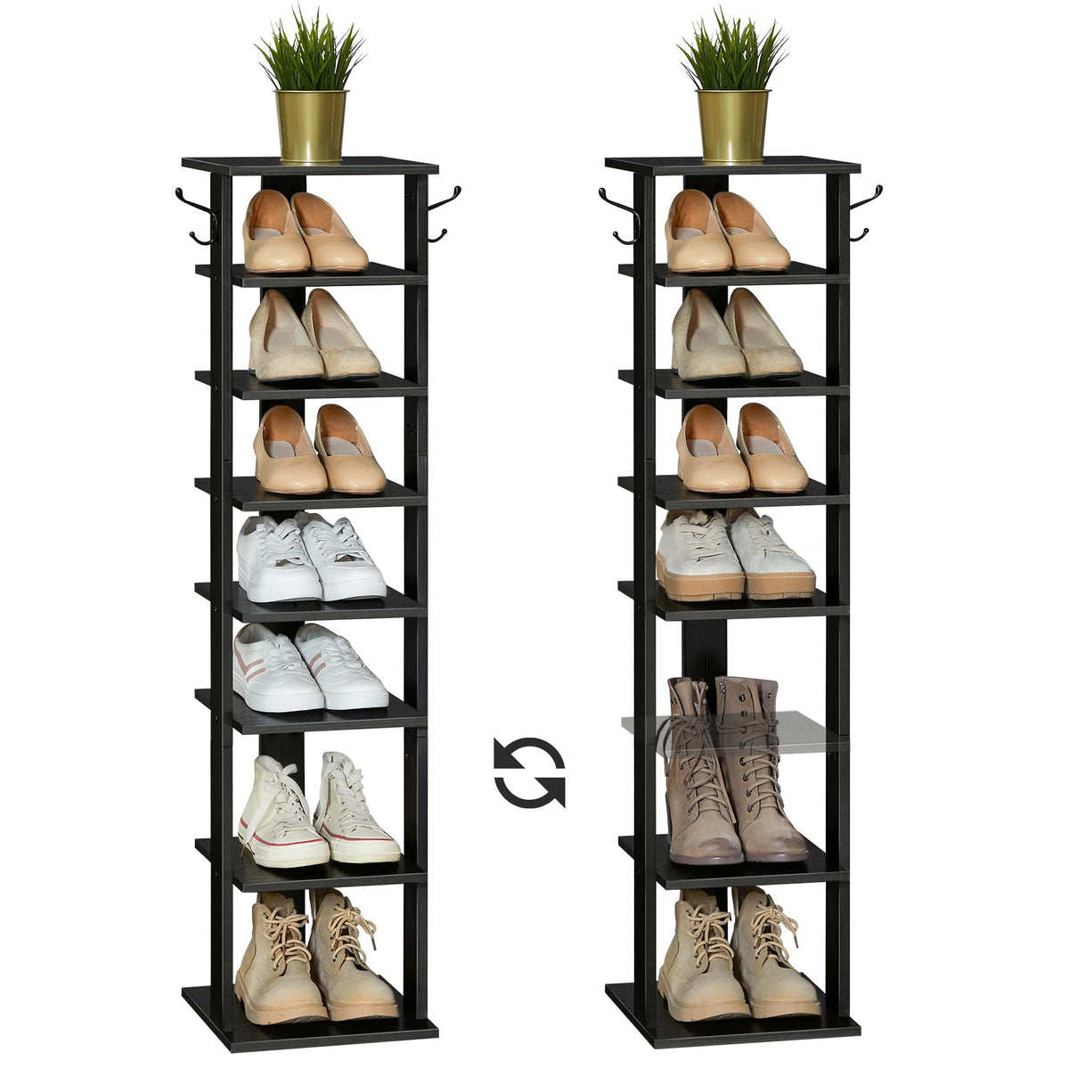 HOOBRO space-saving rack suits entryways, living rooms, or bedrooms.