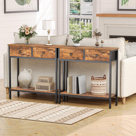HOOBRO compact console with adjustable feet to protect floors.