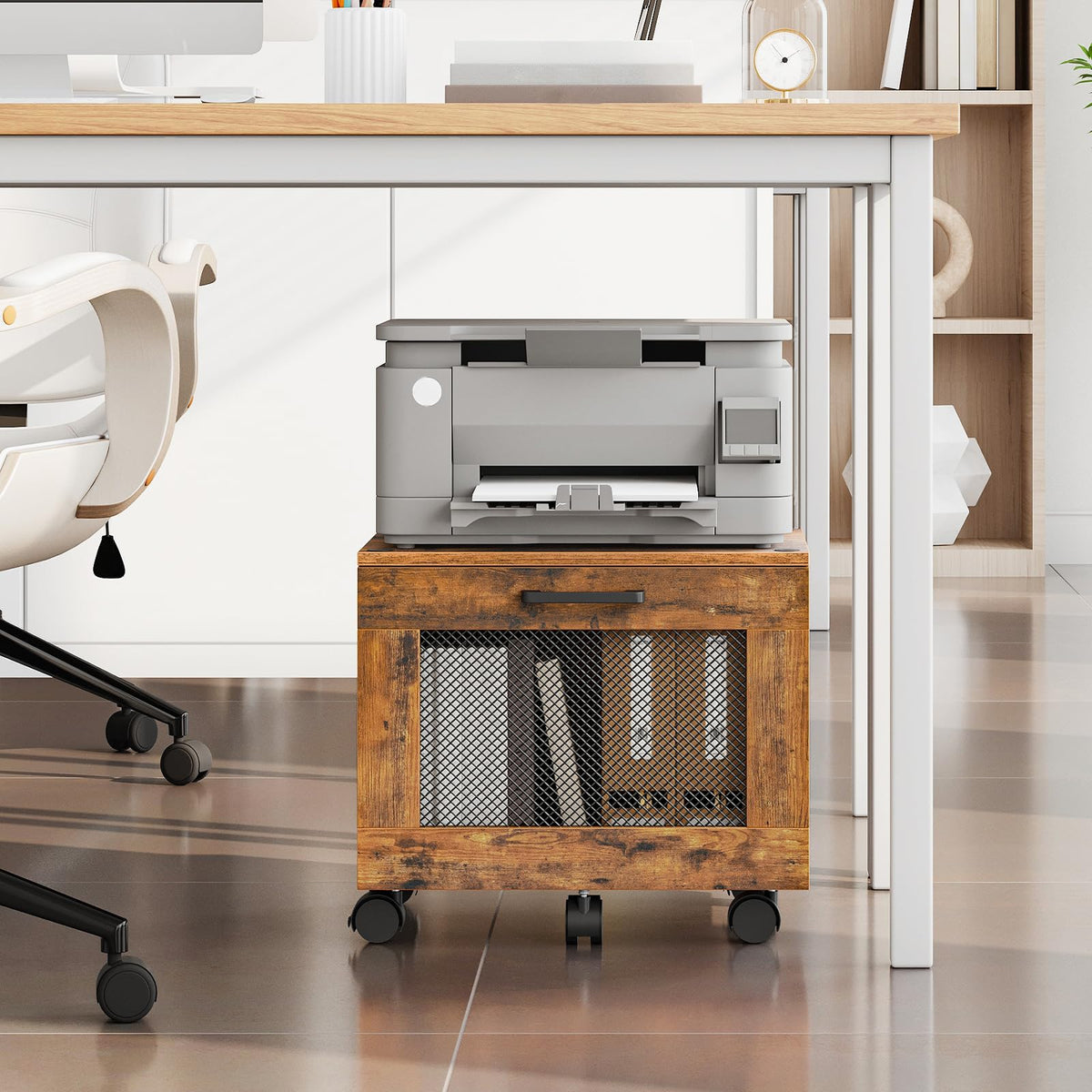 HOOBRO cabinet drawer with smooth slides for easy access to files.
