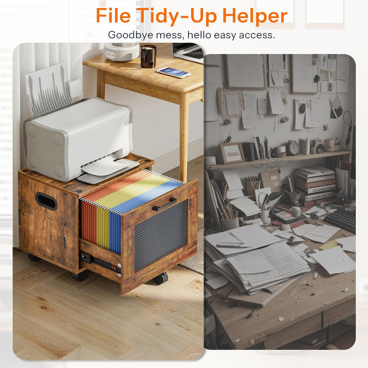 HOOBRO cabinet ideal for organizing Letter and A4 documents.