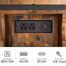 HOOBRO flip-top design reveals hidden drawer for small items.