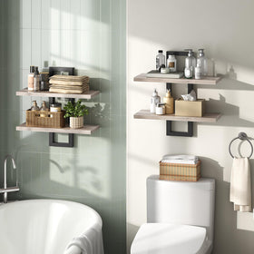 HOOBRO wall-mount brackets and frame ensure sturdy wall storage.