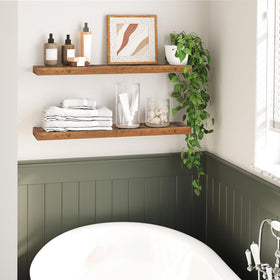 HOOBRO two-shelf arrangement ideal for compact hallways or kitchen nooks.