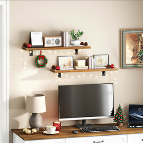 HOOBRO floating shelves wall-assembly-kit shown for quick secure mounting.