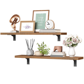 HOOBRO wall-mounted shelf supports up to 22 lb of decorative items.