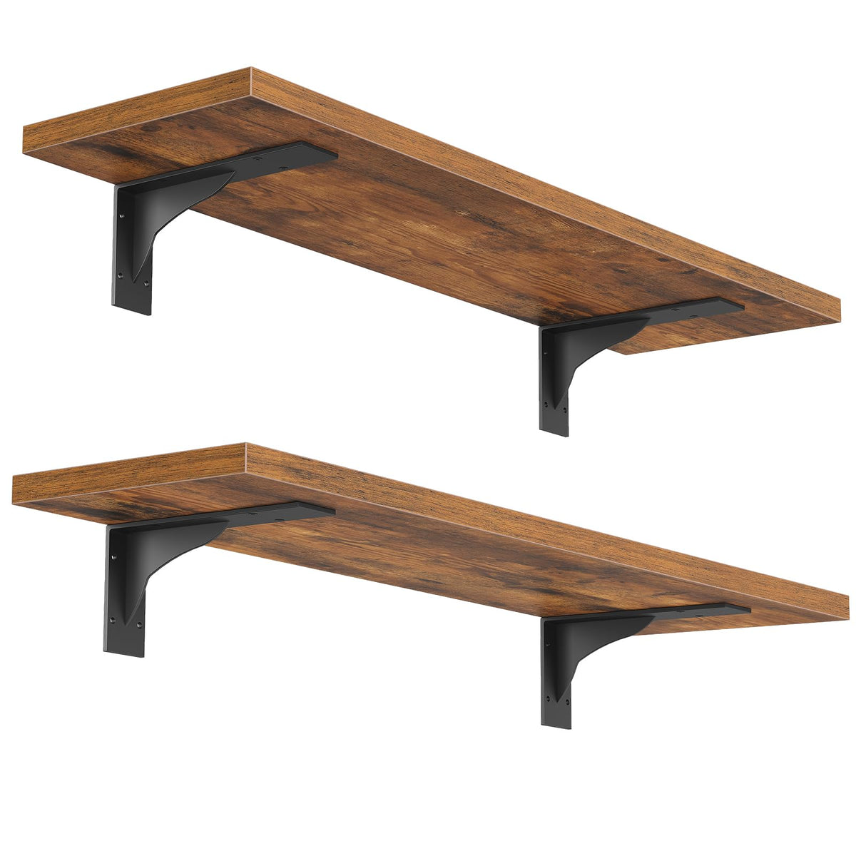 HOOBRO floating shelves wall setup 2-pack maximizes wall storage.