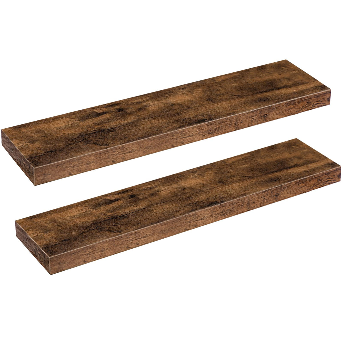 HOOBRO floating shelves mounted with invisible brackets for a clean wall display.