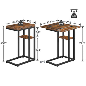 HOOBRO foldable end table in living room setup inspiration