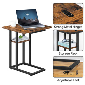 HOOBRO versatile table for couch, bed, or nightstand