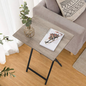 HOOBRO folding TV table portable for travel and small spaces