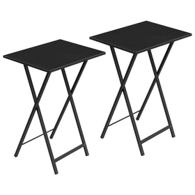 HOOBRO folding TV tray table for couch use, sturdy surface for drinks and devices.