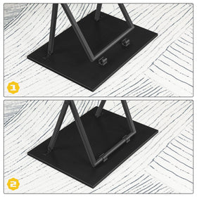 HOOBRO folding TV tray table with durable metal frame for everyday use.