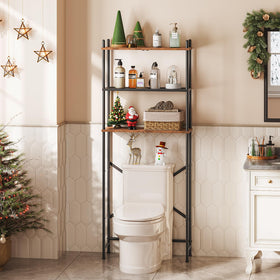 HOOBRO freestanding toilet shelf fits compact bathrooms and adds storage