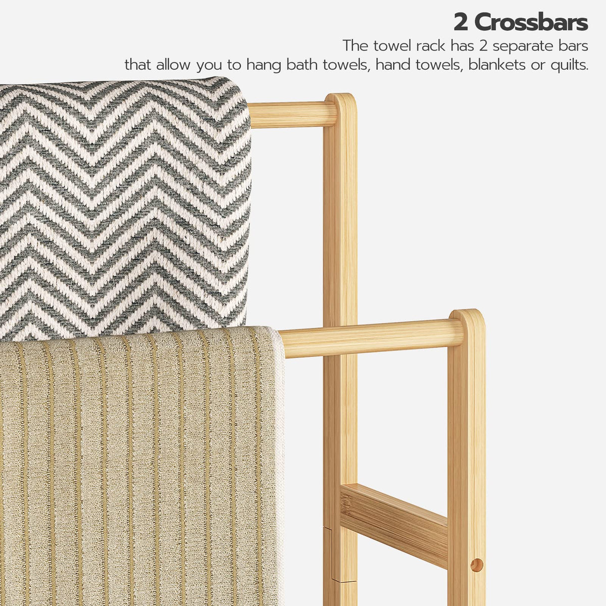 HOOBRO freestanding towel rack suitable for bedroom or living room storage