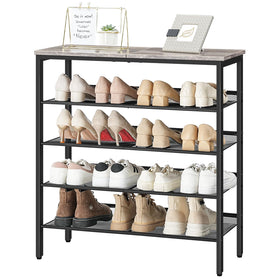 HOOBRO industrial style shoe rack blends with decor and reduces clutter.