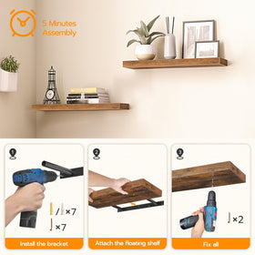 HOOBRO installation guide compares concrete and hollow brick mounting options.