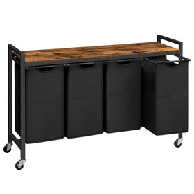 HOOBRO Laundry Sorter 4 sections frame shows sturdy construction for daily laundry tasks.