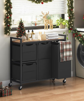 In-use HOOBRO sorter streamlines daily laundry routines with organized baskets
