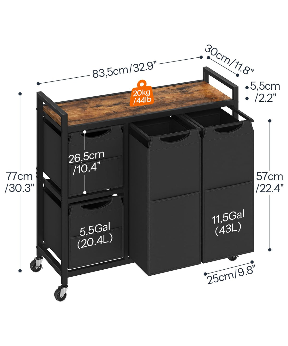 Pull-out detachable bags by HOOBRO simplify transferring clothes to the washer