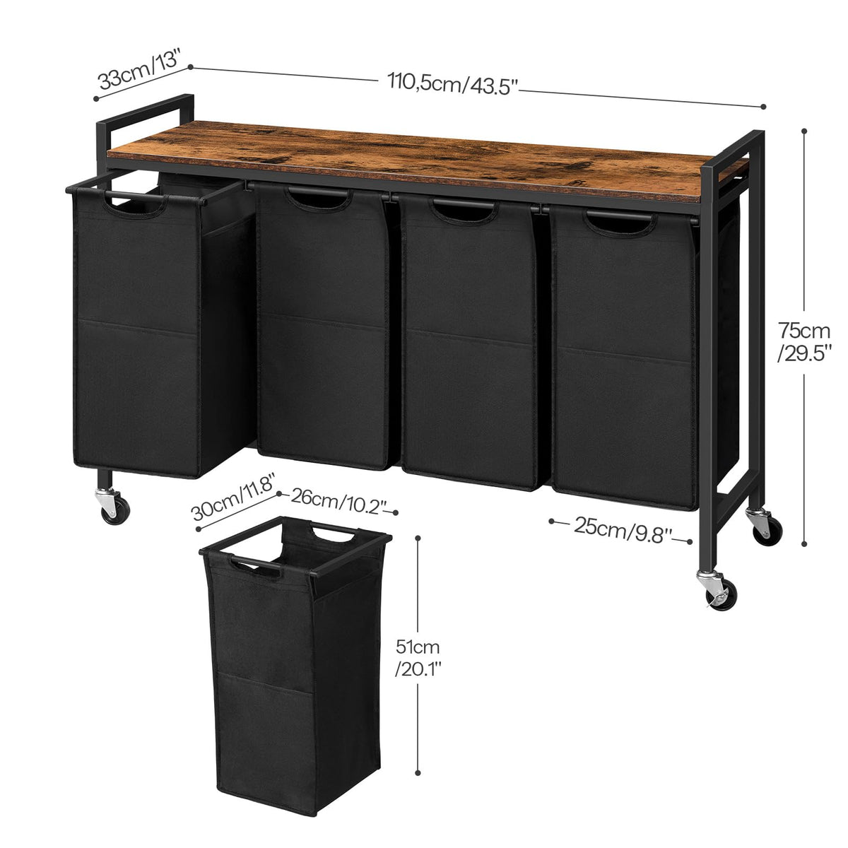 HOOBRO sorter top shelf keeps detergents within easy reach during laundry.