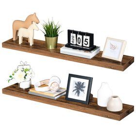 HOOBRO load capacity 22 lb per shelf demonstrated with books and decor.