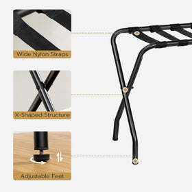 HOOBRO luggage rack assembly-instructions image showing quick setup.