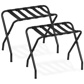 HOOBRO luggage rack folded-stand demonstrates space-saving storage for guest rooms.