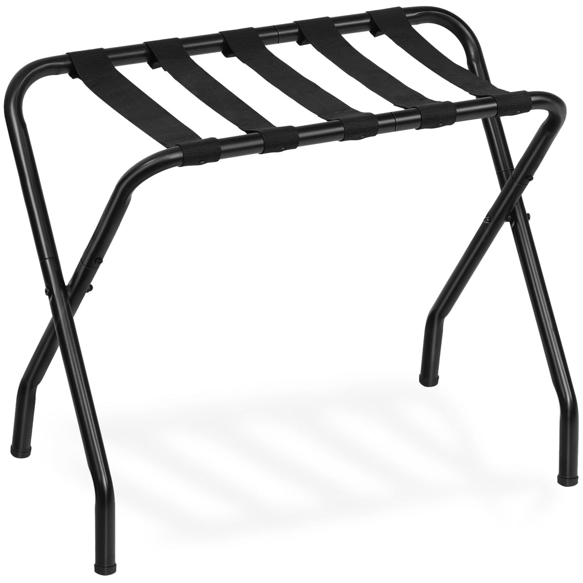 HOOBRO luggage rack folding stand in black saves space in bedrooms