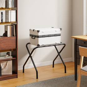 HOOBRO luggage rack steel-frame closeup highlighting durable construction.