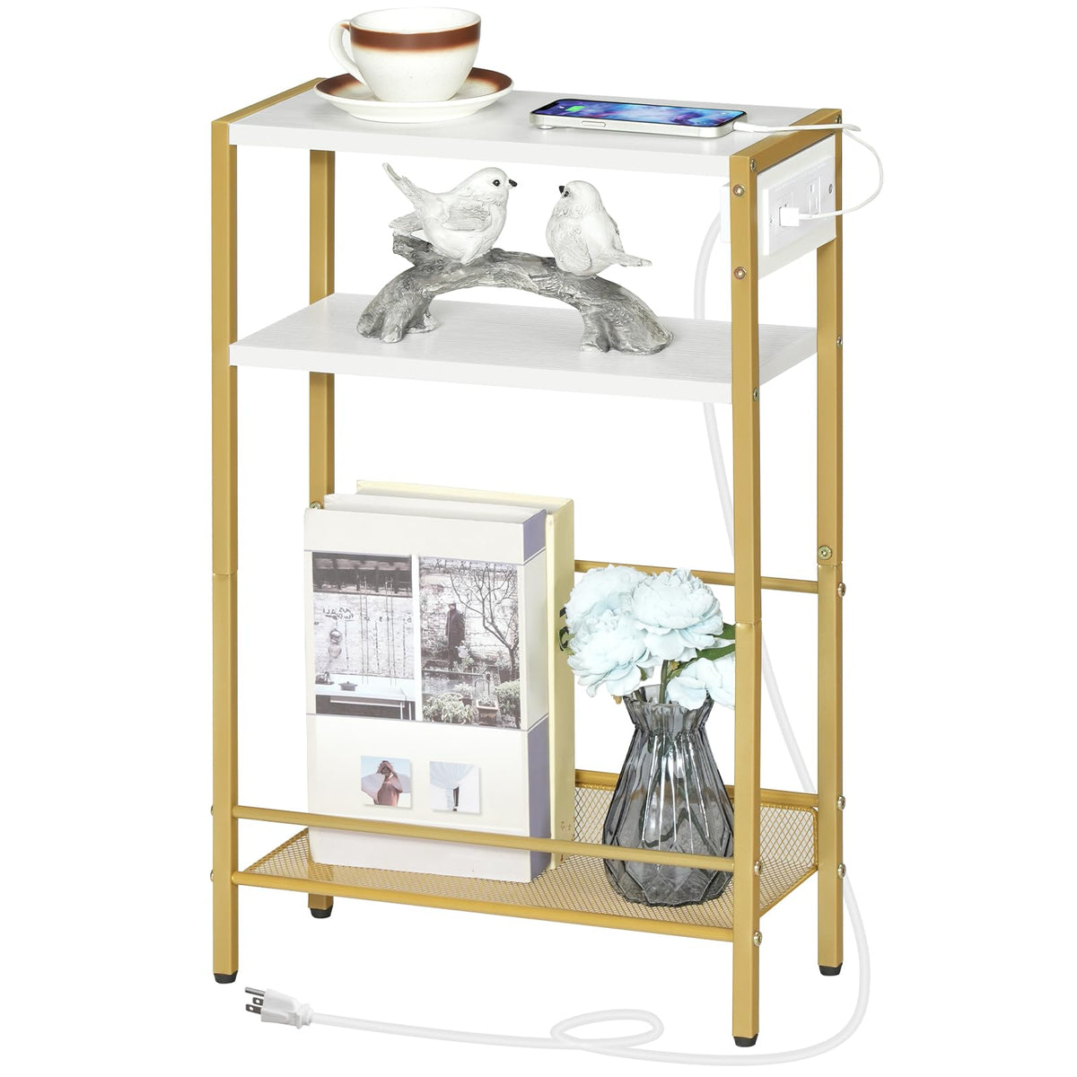 HOOBRO mesh lower rack holds magazines or books neatly