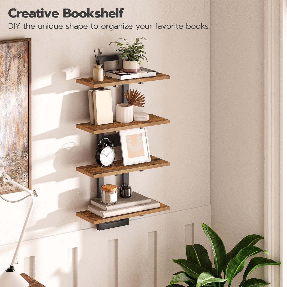 HOOBRO modern minimalist shelves for versatile mounting and clean lines